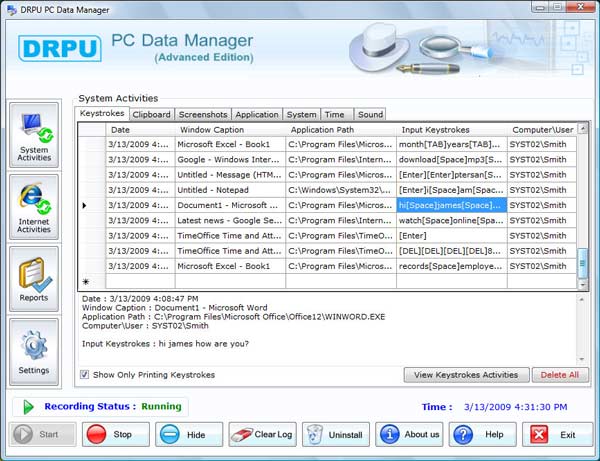 Advance Key Logger