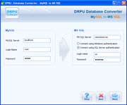 MySQL to MS SQL Database Conversion Tool Screenshot