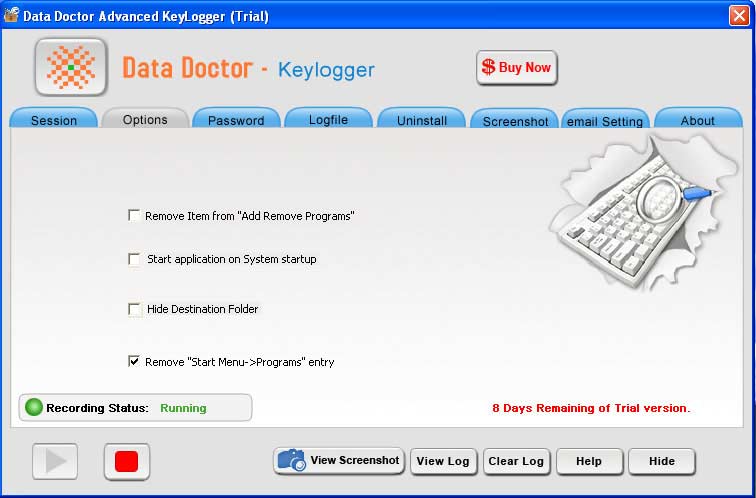 Screenshot of Keyboard Monitor Software 3.0.1.5