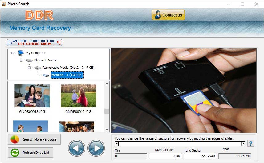 Screenshot of Smart Media Data Recovery