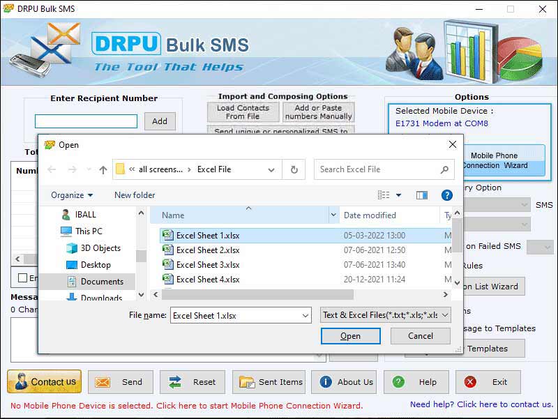 Screenshot of Send SMS From Your Computer