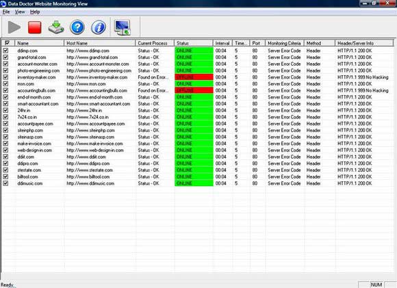 Screenshot of Automatic Website Monitor Software