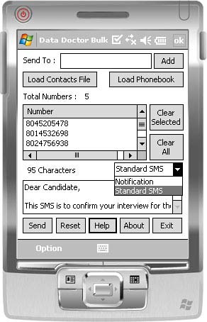 Pocket PC to Mobile Bulk SMS Software