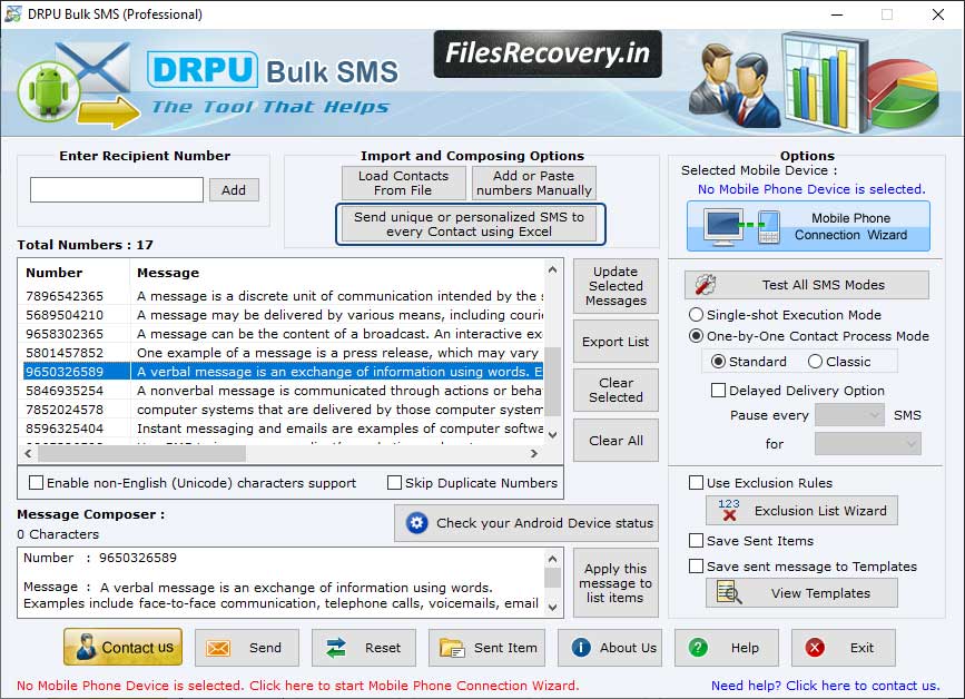 Bulk SMS Software for GSM Mobile Phones